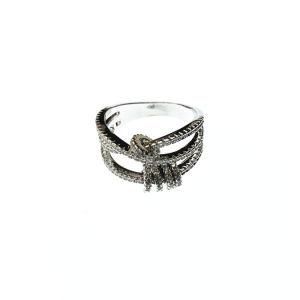 Cross Ring Index Finger Ring Open Three Rounds Crystal Ring