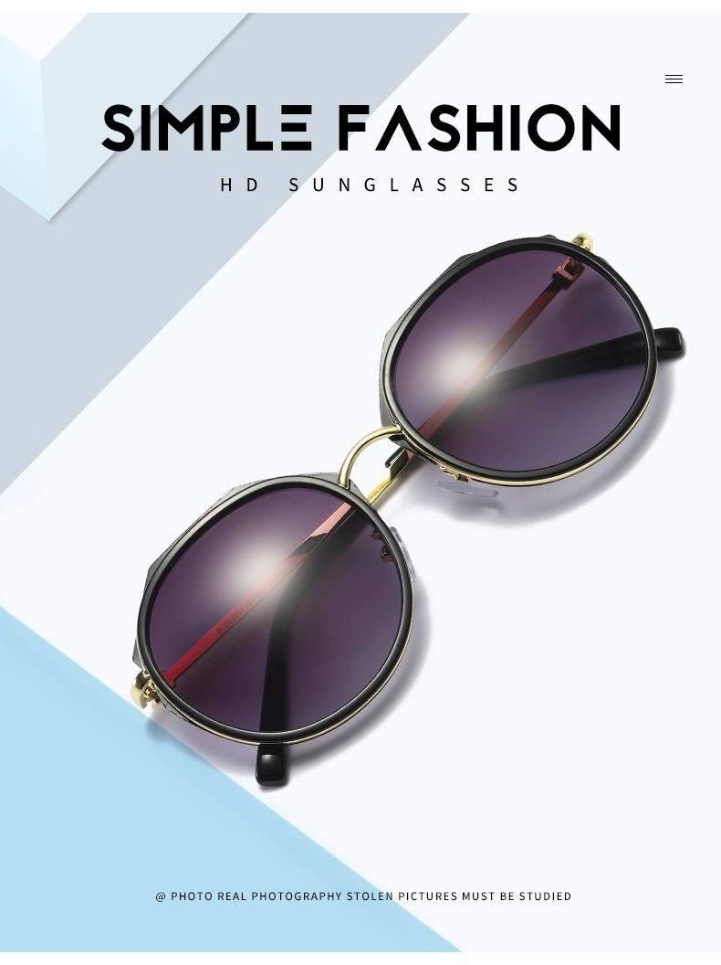 Hot Trendy Products Customized Retro Metal Round Womens Sunglasses Trendy