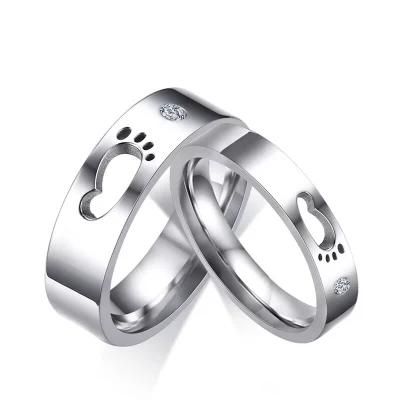 Engagement Couple Love Stainless Steel Ring