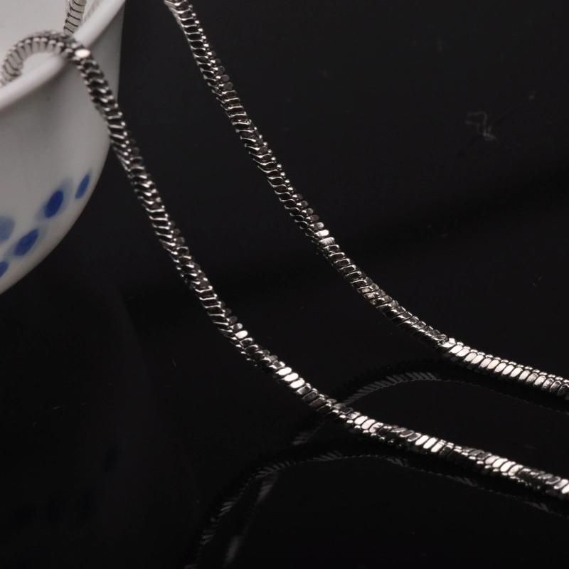 Classic Stainless Steel Twisted Square Snake Chain Jewelry Necklace