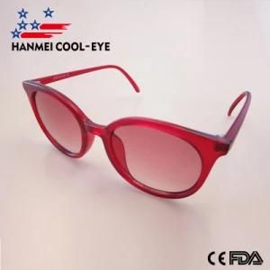 Classical Design PC Lady Fashion Sunglasses with Shiny Revo