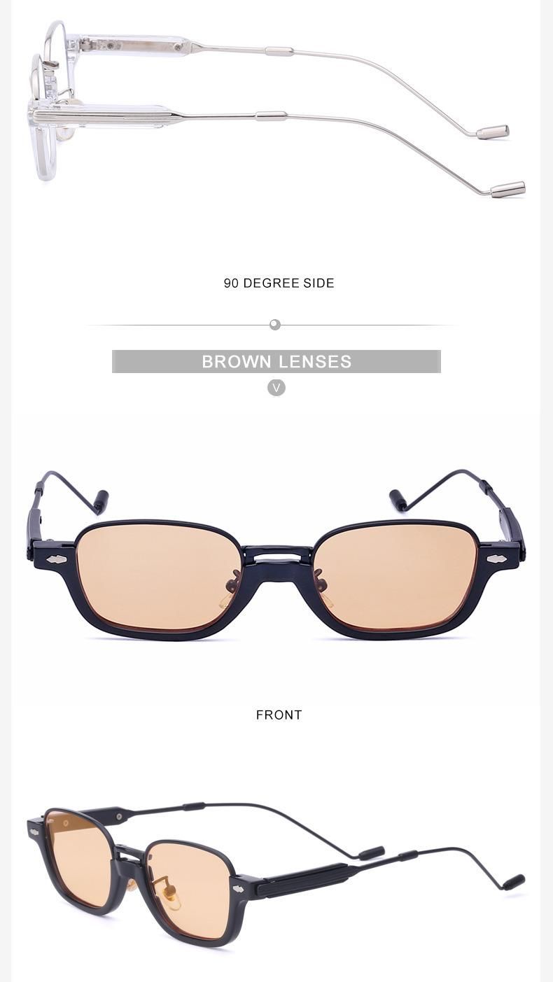 New Style Ready to Shop Fashion Trend Retro Metal Half Frame Sun Glasses UV400 Outdoor Sunglasses