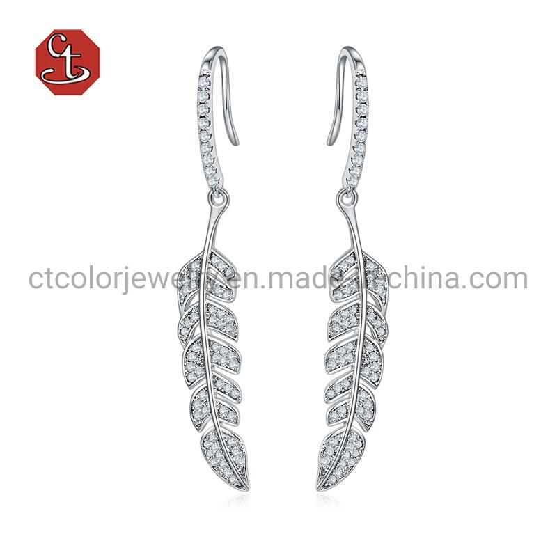 Fashion Jewelry 925 Silver AAA CZ Simple Personality Hoop Earrings