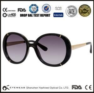 Round Acetate Frame with Golden Temple Sunglasses