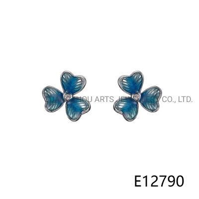 New Fashion Fresh Clover 925 Silver Casual Stud Earring