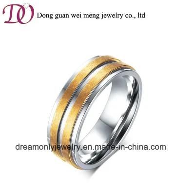 Fashion Stainless Steel Ring Jewelry Gold Rings for Men Wedding Band