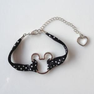 Disney Kids Jewelry-Hollow Minnie Head Satin Band Bracelet