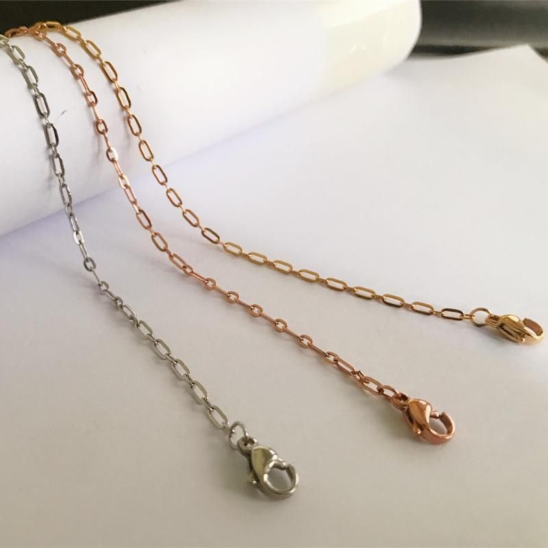 Fashion Accessories Stainless Steel Flat Length 1: 1 Cable Chain Jewelry Design