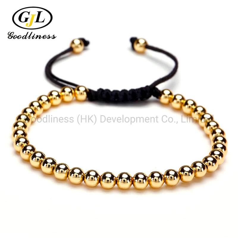 Fashion Titanium Steel Bead Bracelet Chain Length Adjustable Men Bracelet