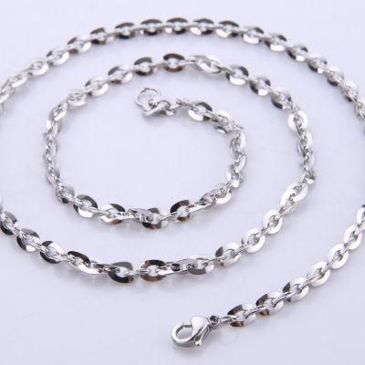 316L Necklace Flat Link Cable Chain for Jewelry Design
