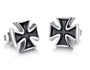 New Fashion Cross Men Earrings Black Colors Men Jewelry Male Stud Earrings