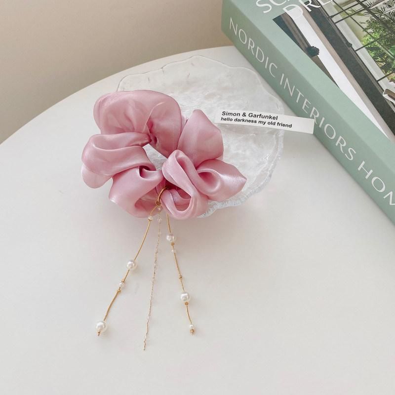 Fashion Jewellery Pearl Tassel Hair Ring French Hair Rope Headpiece