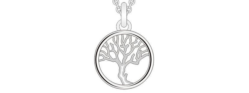 Vintage Silver Round Tree Trunk Pattern Jewelry Set