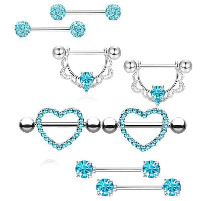 316L Surgical Steel Nipple Ring Piercing Set