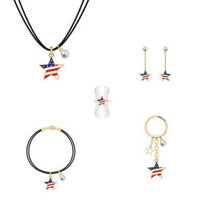 2020 Factory Direct Flag Series Star Jewelry Set for Adult