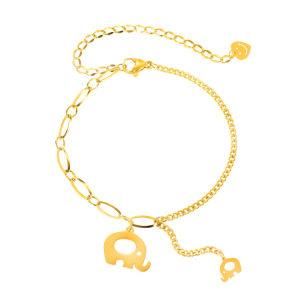 Fashion Design Adjustable Stainless Steel &#160; Elephant Pendant Women Bracelet