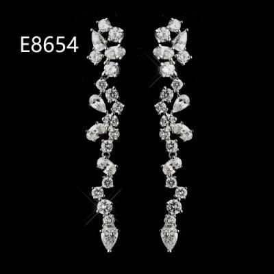 Wedding Pear CZ Earring Jewelry, Bridal Pear CZ Drop Earring Jewelry, Bridesmaid Earring Jewelry