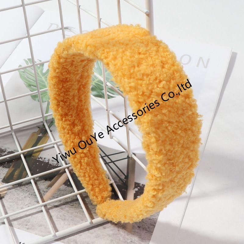 Customized Cute Lamb-Wool Korean-Style Wide-Brimmed Hairpin Hair Accessories Headhoop Hairhoop