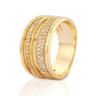 18K Gold Plated Stainless Steel Silver Wedding Engagement Fashion Jewelry Design Man Finger Rings
