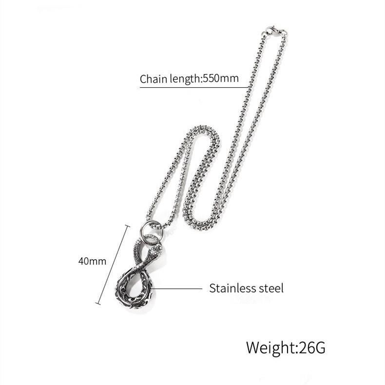 Men′ S Stainless Steel Snake Pendant Necklace