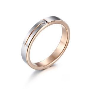 Customized New Korean Fashion Jewelry Simple Set Zircon Tungsten Steel Ring