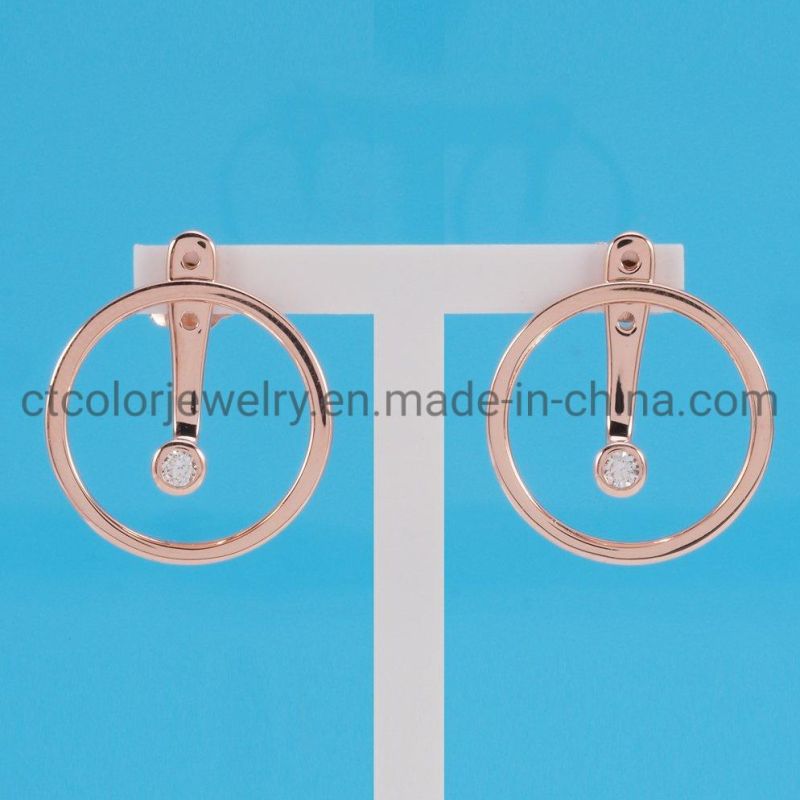 Fashion jewelry Earring Minimalist 925 Sterling Silver Jewellery Rose Gold Earring