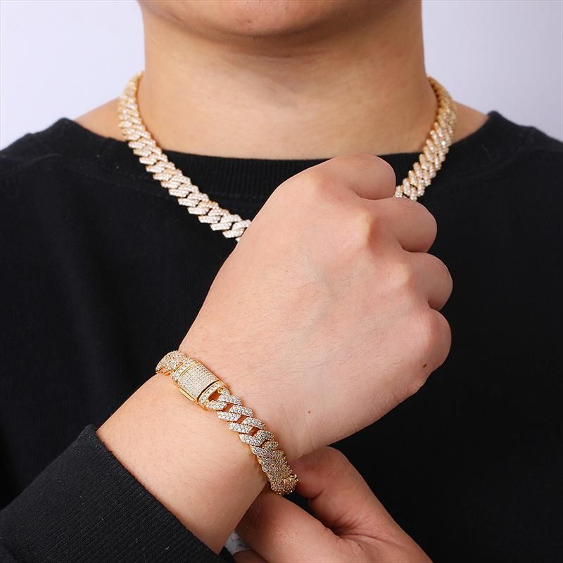 Wholesale Fashion Jewelry Copper CZ Bracelet for Men