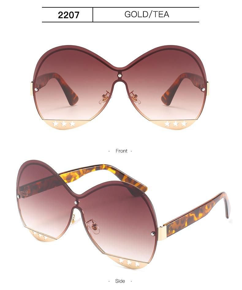 Wholesale Rimless Square Trendy Luxury Shades Women Sunglasses for Women