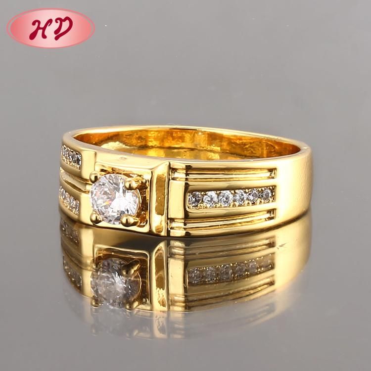 Silver Stainless Steel 18K Gold Plated Fashion Wedding Engagement Man Finger Rings Jewelry Design