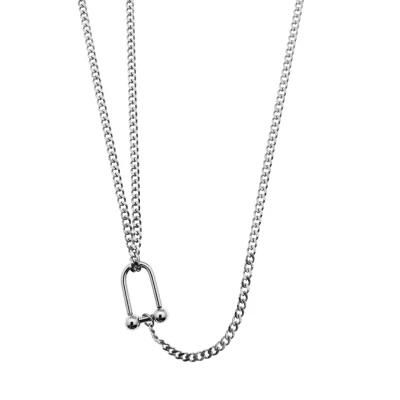Manufacturer Custom 316L Stainless Steel Jewelry Collarbone Chain Necklace Jewelry Ins Cold Wind Simple Man Jewellery Simple Style