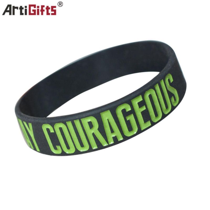 Promotional Personalized Custom Logo Rubber Silicone Bracelet