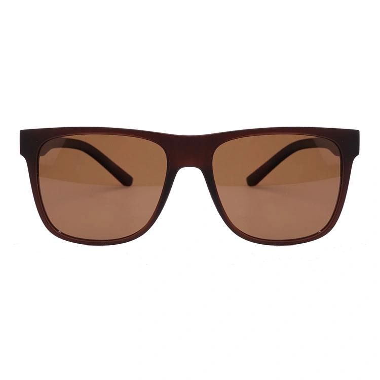 2019 Newly Solid Brown Fashion Sunglasses with Flat Lens