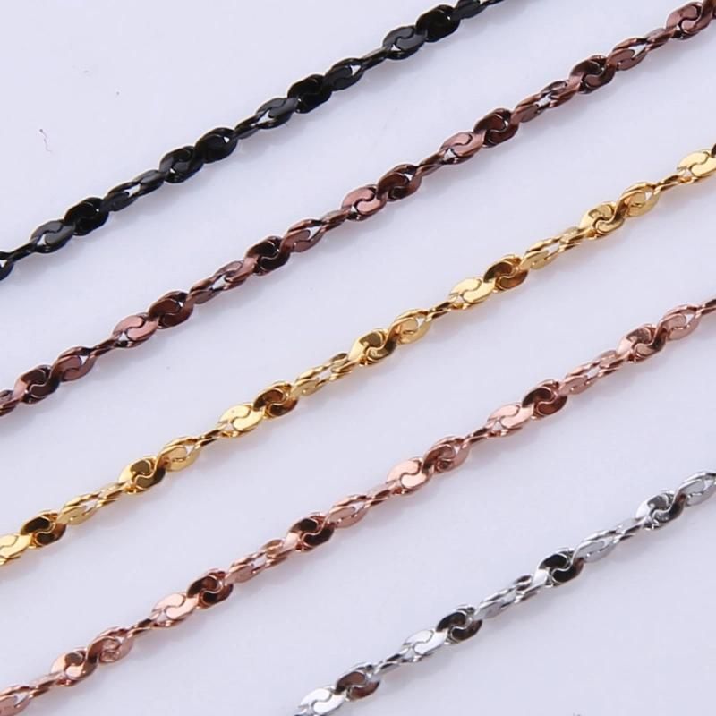 Stainless Steel Jewelry Necklace Twisted Serpentine Chain for Women