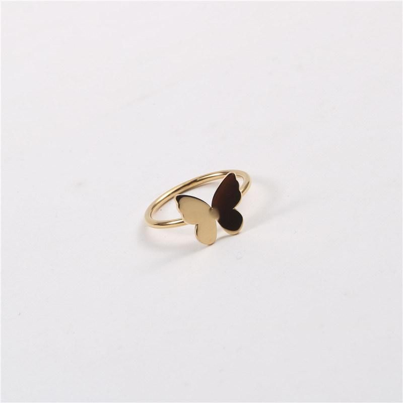 Fashion Butterfly Shape Nice Design Stainless Steel Ring Jewelry
