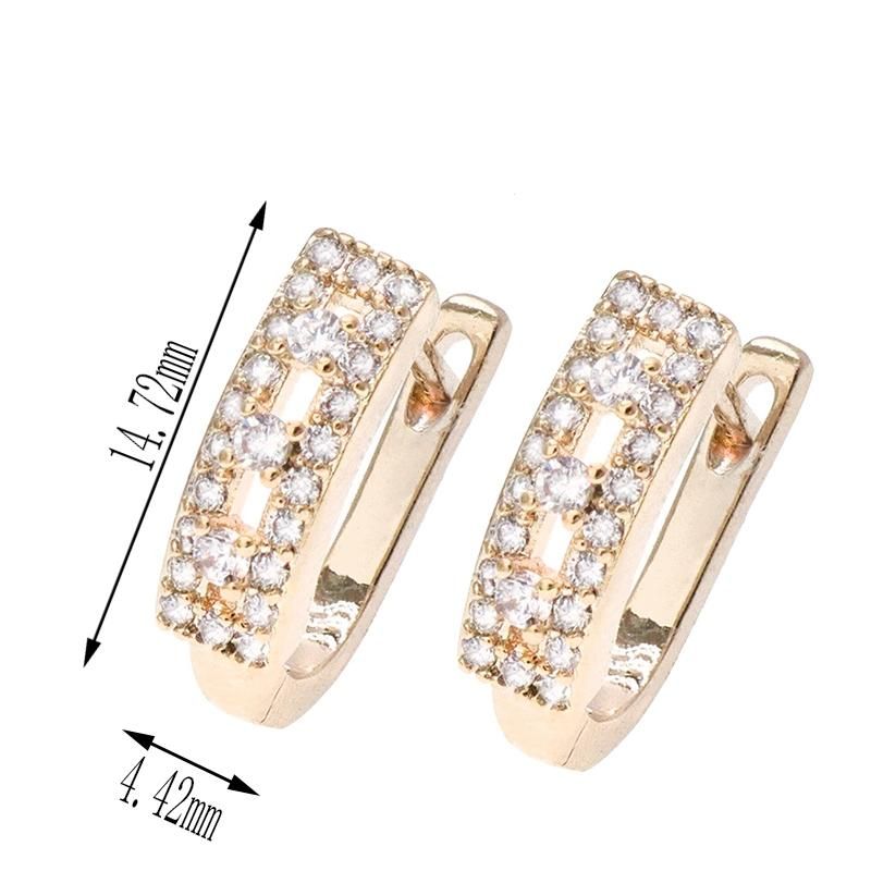 2021 Ladies High End Dubai CZ Fashion Earrings