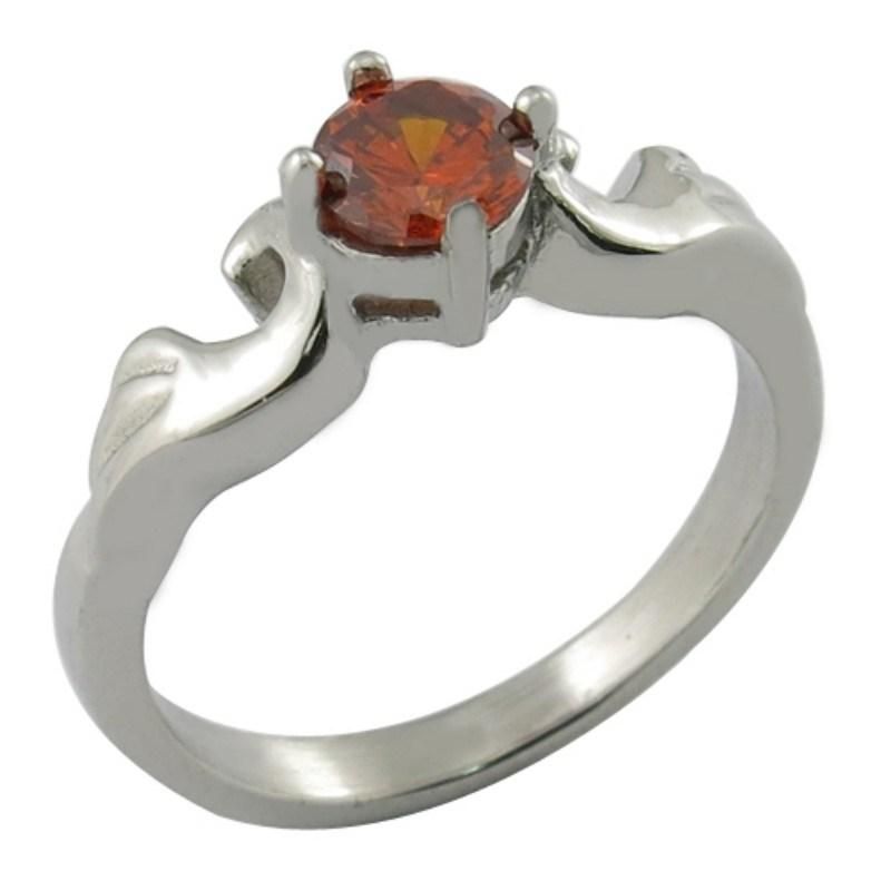 Surgical Steel Wedding Ring CZ Stone Ring