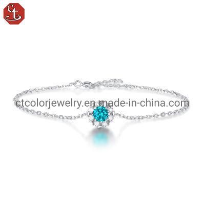 925 Sterling Silver Charm Moissanite diamond bracelet Fashion Jewelry Bracelet for Women