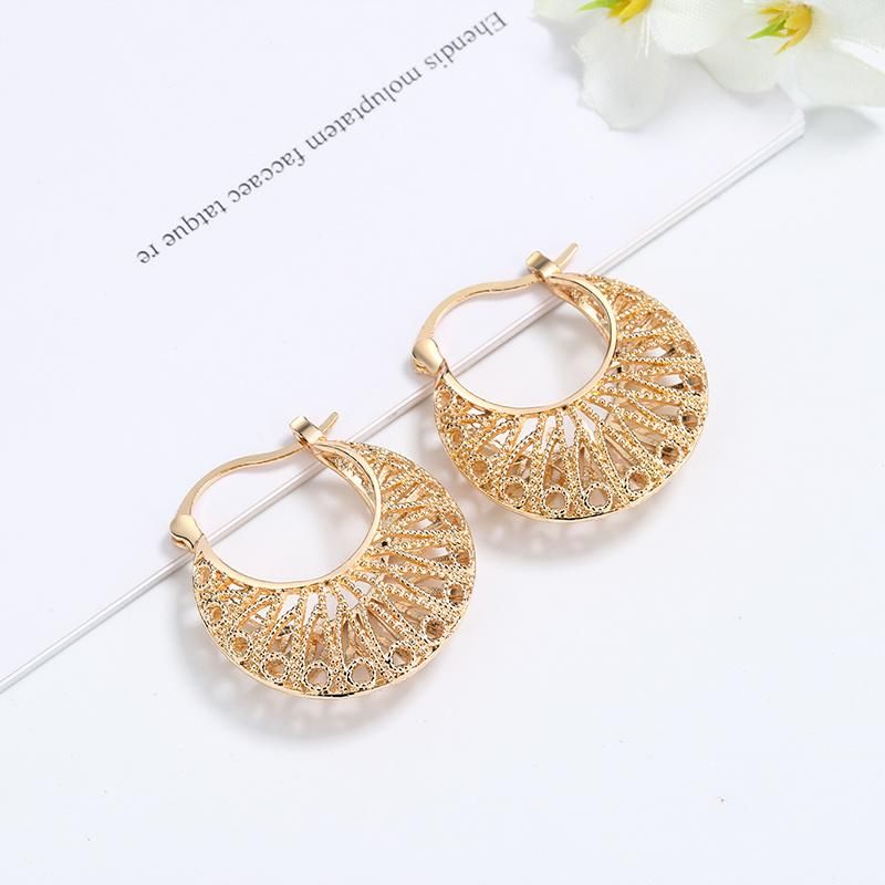Lady Hoop Earrings Factory Wholesale Jewelry Gold Plated Earring