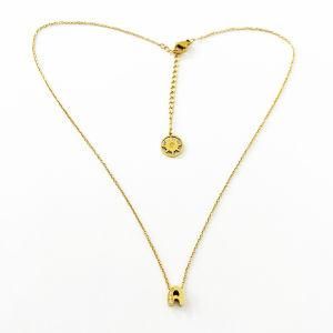Personalized Charm Shiny Cubic Zircon Initial Word 26 Letter Alphabet Pendant Chain Necklace for Women