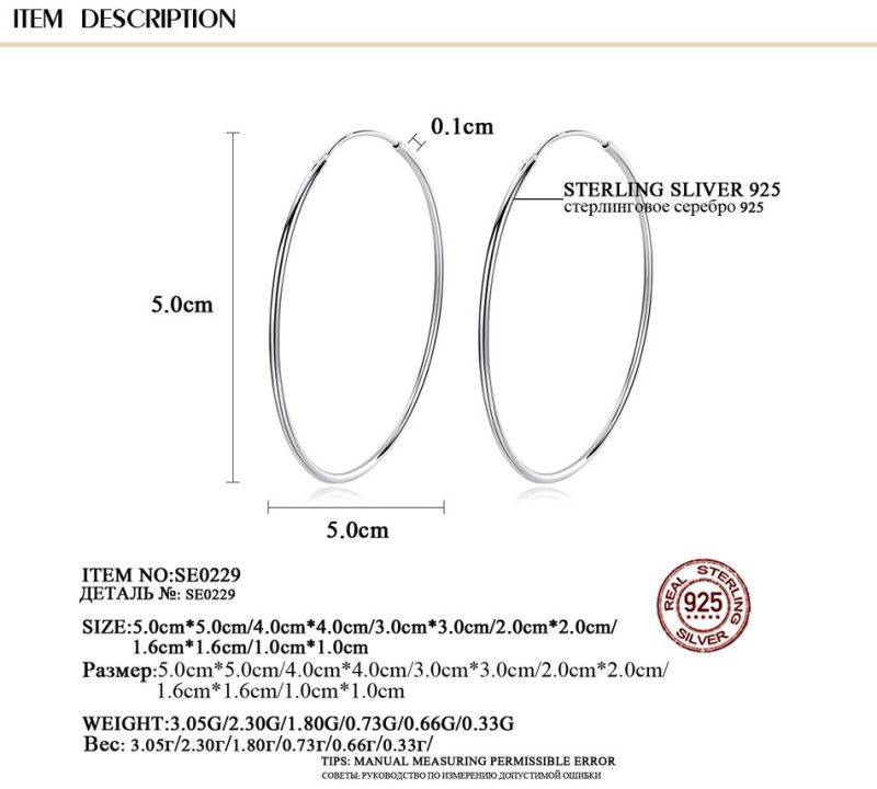 Fashion Circle Round Earrings Geometry Jewelry