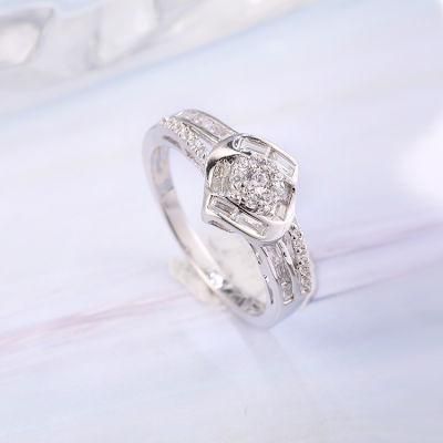 Fashion Jewelry Fine Jewellery Fashion Accessories Factory Wholesale 925 Silver Hip Hop Trendy Elegant CZ Moissanite Ring