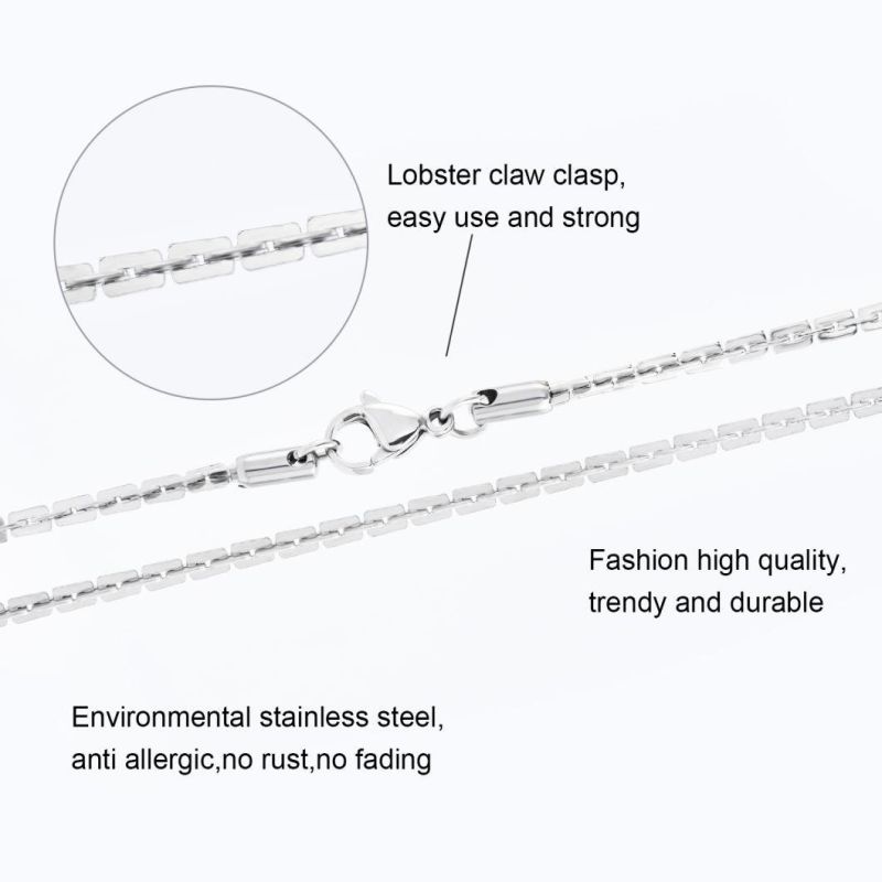 Fashion Accessories Gold Plated Rose Gold Stainless Steel Popular Boston Chain Jewelry for Custom Necklace