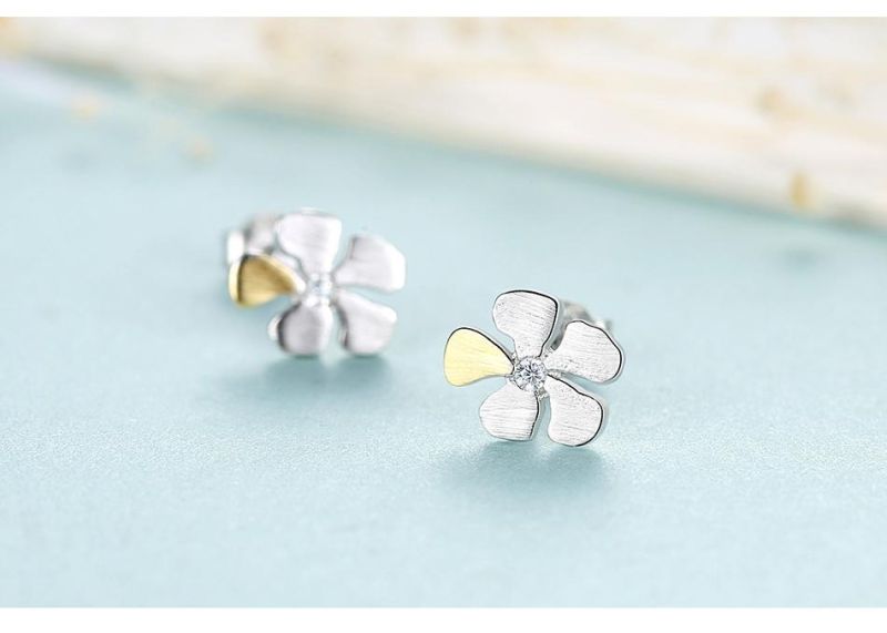 Factory Fashion Jewelry Earrings Five-Color Flower Ear Stud for Women