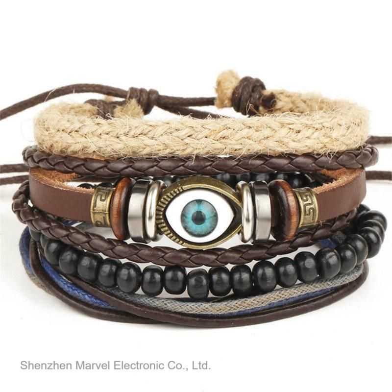 Bead Leather Bracelets Wristband Bracelet Men