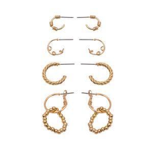 Fashion Jewelry Accessories Gold Plated Women Jewellery Hoop Earrings Set