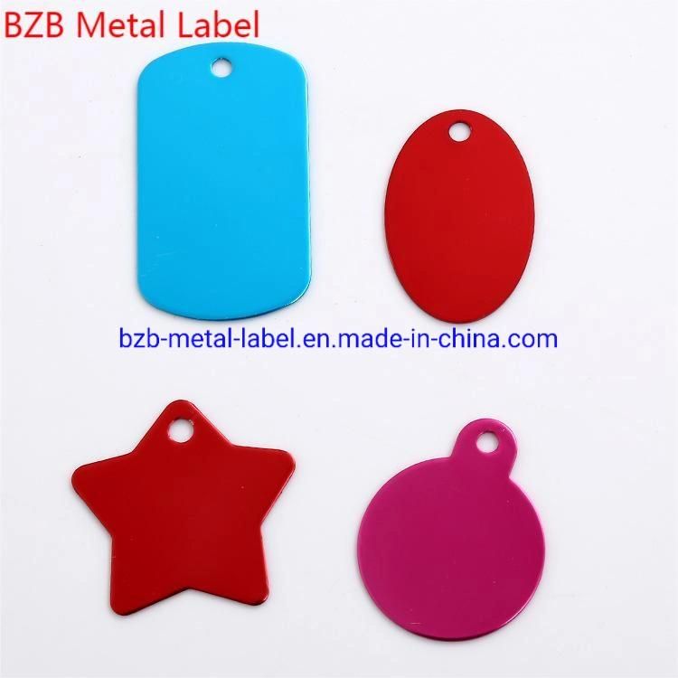 Brass, Aluminum, Stainless Steel, Zinc Alloy Metal Price Tag for Clothing, Pet, Dog Tag, Nametag, Pendant Tag, Metal Handbag Tags