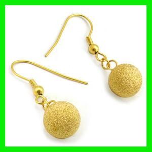 2012 Gold Plated Ball Earring Jewelry (TPSE374)