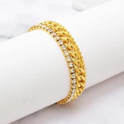 Manufacturer Custom Luxury Bracelet High Quality Non Tarnish Fashion Bracelet 316L Stainless Steel Gold Jewelry