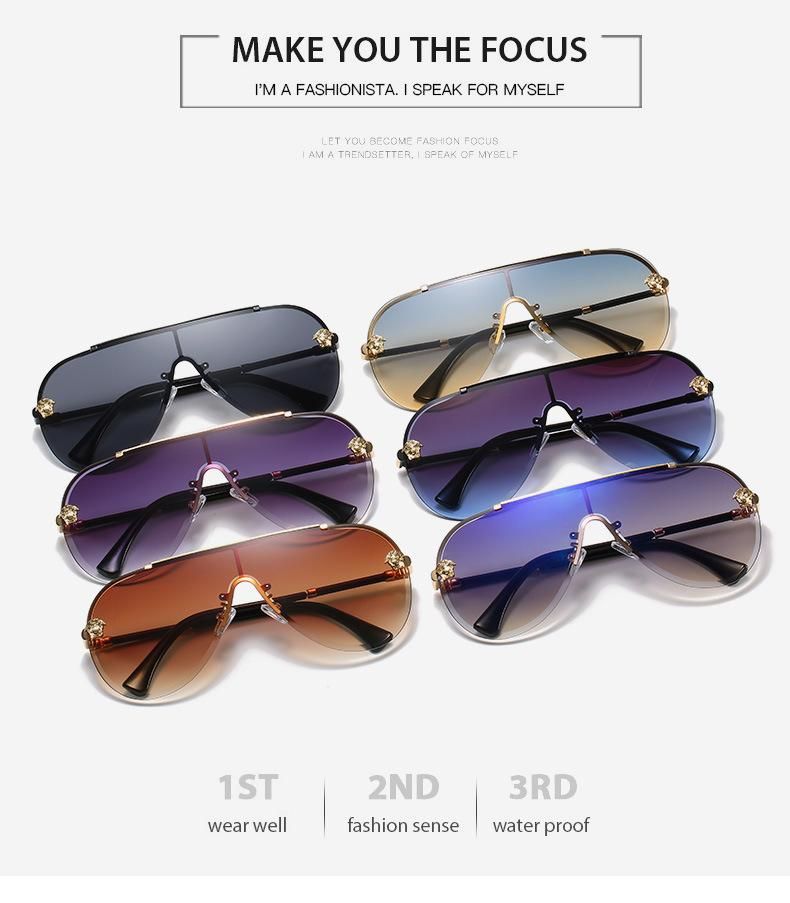 One PCS Designer Goggle Metal Luxury Sunglasses