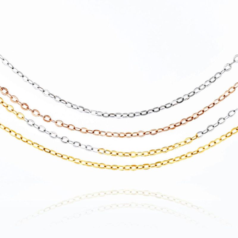 Fashionable Gift Decoration Stainless Steel Jewelry Making Accessories Shiny Cable Chain Necklace